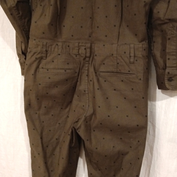 Current/Elliott The Crew Dot Print Jumpsuit Polka Dot Cotton Stretch Size 1 - Picture 8 of 16
